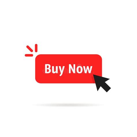 Red Buy Now Simple Click Button Stock Vector Illustration Of Banking