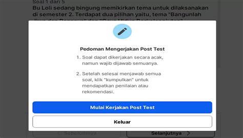 Soal Dan Kunci Jawaban Post Test Modul Pelatihan Pmm Materi Jenis