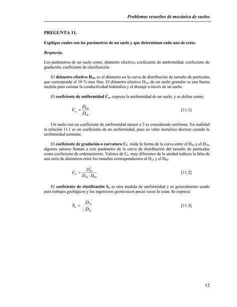 Libro De Ejercicios Resueltos De Mecánica De Suelos I Pdf