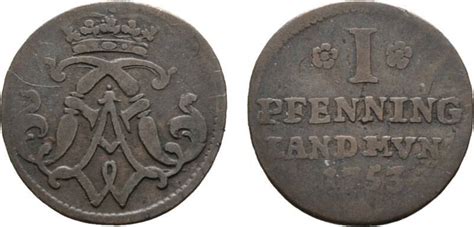 Wied Neuwied Cu Pfennig Neuwied Johann Friedrich Alexander