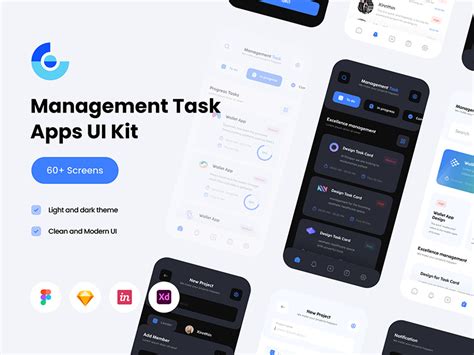 Management Task Mobile Apps UI KIT By SigmaGFX EpicPxls