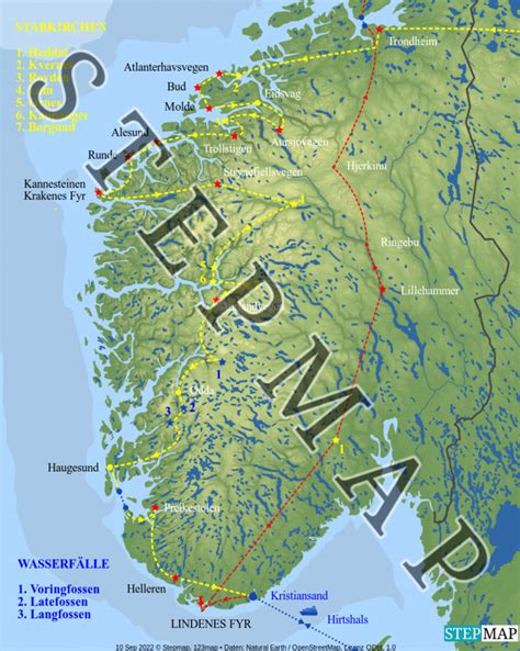 Stepmap Norwegen Landkarte F R Norwegen