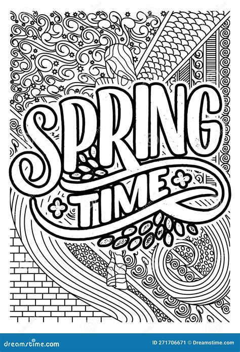 Spring Inspirational Quote Coloring Pages For Adults Spring