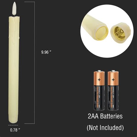 LULUBRO Velas cónicas LED 3D sin llama parpadeantes a pilas con control