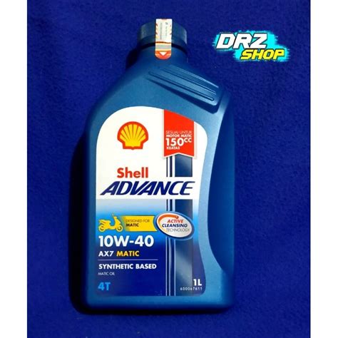 Jual Oli Shell Advance Ax7 Scooter Matic 10w 40 1 Liter Shopee