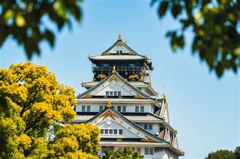 View with Osaka Castle, the Most Famous Landmark and Popular Tourist ...