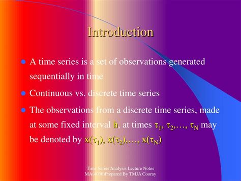 Ppt Time Series Analysis And Forecasting Powerpoint Presentation