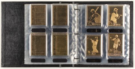 Complete Set Of Danbury Mint Kt Gold Baseball Cards With Babe Ruth Lou