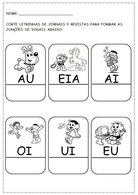 Conteúdo Formando encontros vocálicos Viajando as vogais Tracejado