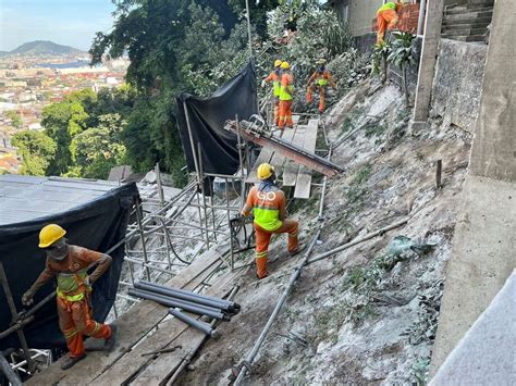 Avançam Obras De Contenção E Drenagem Em Morro De Santos Diário Do