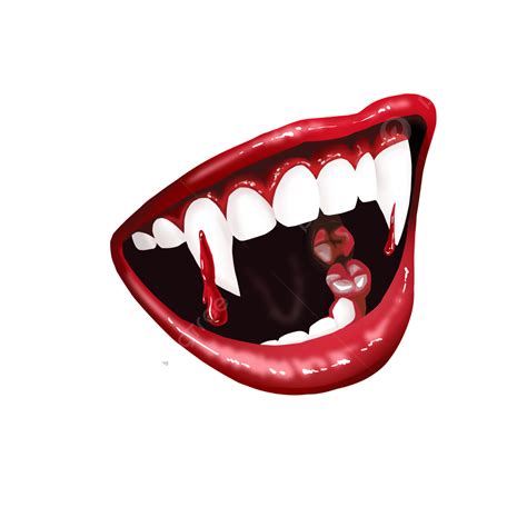 Vampire Lips PNG Picture, Vampire Teeth Lips Red Cartoon, Look Forward ...