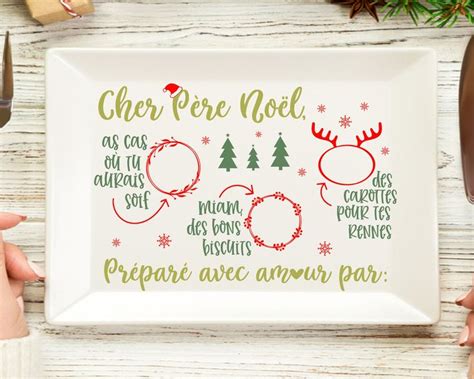 Svg Francais Svg Plateau No L Svg Santa Tray Svg Dear Santa Digital