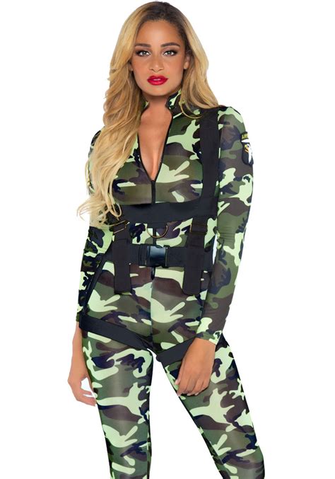 Pretty Paratrooper Kostüm Set 2TLG Uniformen Jobs Kostüme Club Hot Fashion