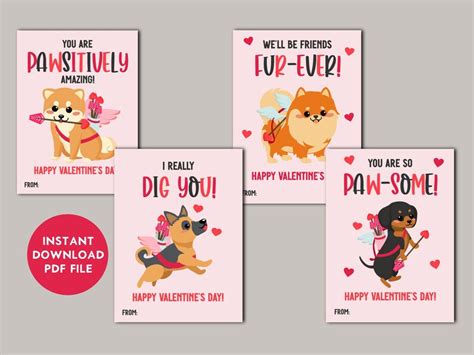 Valentine Cards Printable Kids Valentines Day Cards - Etsy