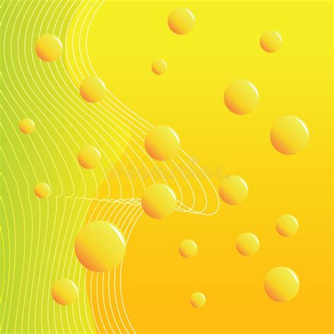 Yellow Background With Bubbles Stock Vector - Illustration of effect ...