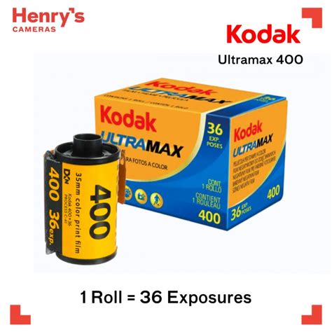 Kodak UltraMax 400 Color Negative Film 35mm 135 Film Roll 36 Shots