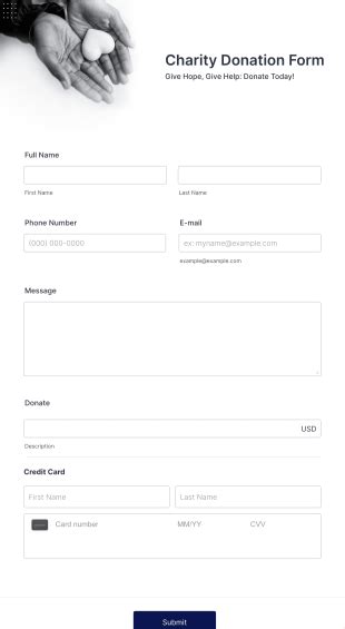 In Kind Donation Form Template Jotform