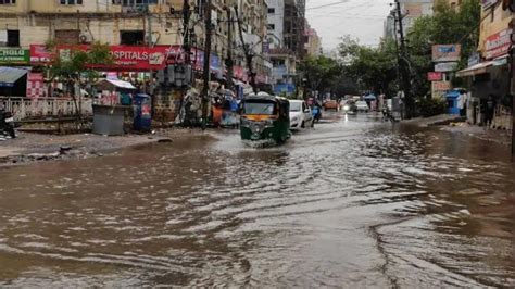 Heavy Rain Lashes Several Parts Of Hyderabad Daily Life Impacted As