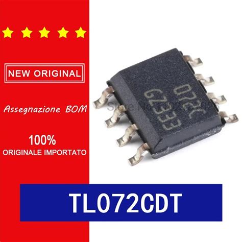 10PCS 100 Original Genuine Patch TL072CDT Sop 8 Chip 4MHz Two Way