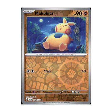 Makuhita Reverse Holo Pal Karmesin Purpur