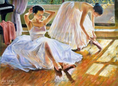 Two Ballerinas Dancing