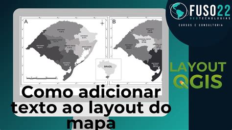 Qgis Modo Layout Como Adicionar Texto Ao Layout Do Mapa Youtube