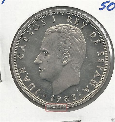 1983 Spain King Juan Carlos I Coin Ptsa 50 Bu