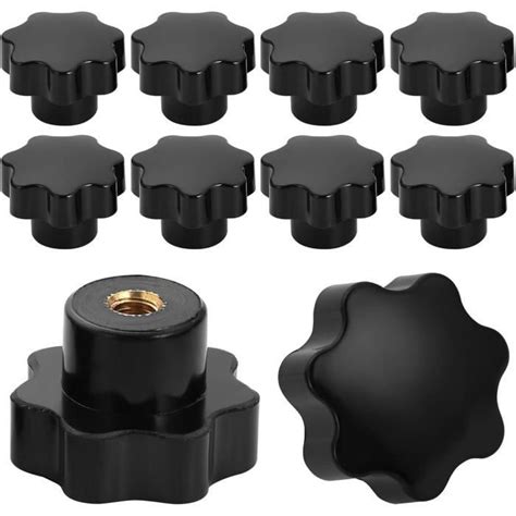 Lot De Boutons De Serrage En Forme D Toile M En Plastique Noir