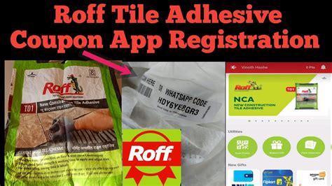 Roff Tile Adhesive Coupon Scanner App Registration Roff Champs App