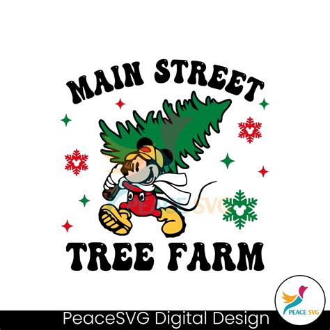 Vintage Mickey Main Street Tree Farm Svg Digital Cricut File Peacesvg