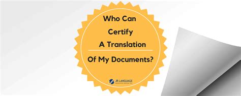 Who Can Certify A Translation Of My Documents