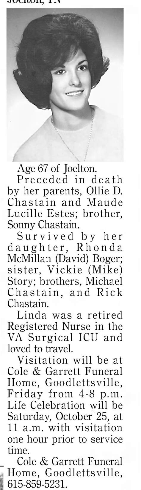 Obituary For Linda