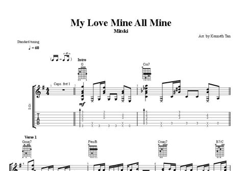 My Love Mine All Mine - Mitski Fingerstyle - Kenneth Acoustic