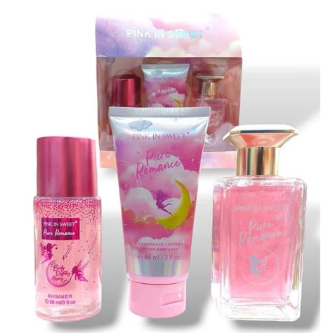 Pure Romance Pink In Sweet 3in1 Set Fragrance Mist 88ml Lotion