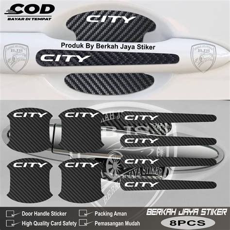 Jual 8pcs Stiker Karbon 3D Pelindung Handle Pintu Mobil City Stiker