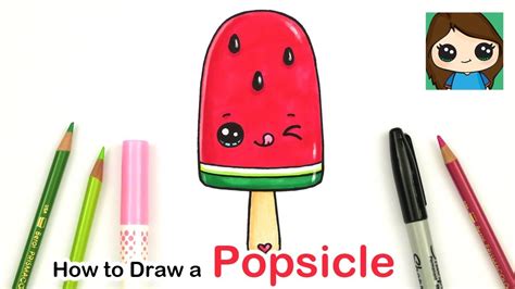 draw so cute watermelon popsicle - myblessingtemplate