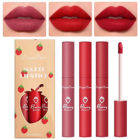 Nude Matte Liquid Lipstick Set Long Lasting Natural Lip Gloss With Moisture Waterproof Non
