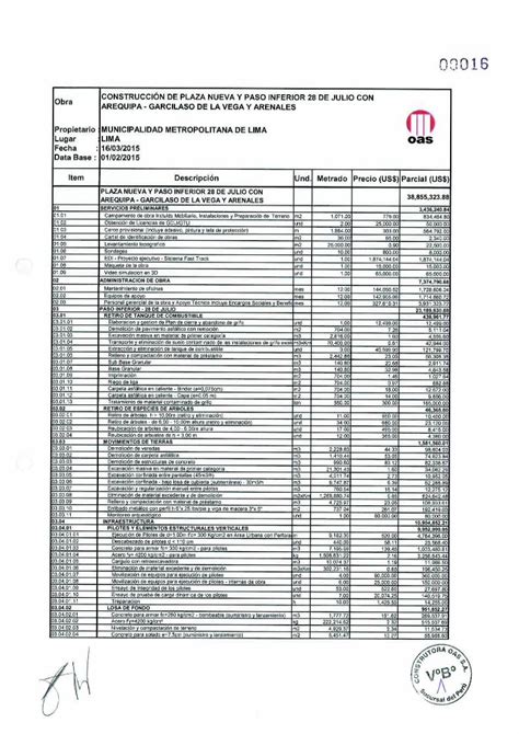 PDF Planilla De Precios Unitarios DOKUMEN TIPS