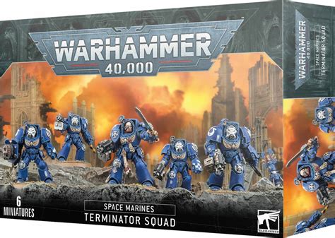 Games Workshop Warhammer 40000 Space Marines Terminator Squad 6 Miniatures • Pris