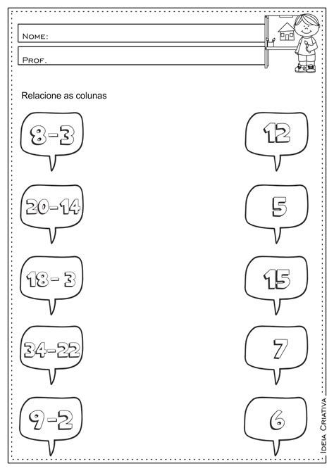 Escola Saber Atividades Matem Tica Ano Subtra O