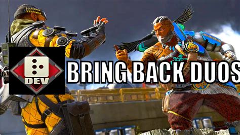 Apex Legends Community Demands The Return Of Duos Mode Youtube