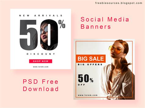 Fashion Social Media Banners Psd Template By Creative Lite On Dribbble