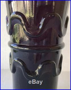 Mcm Vintage Genie Bottle Decanter Rossini Empoli Italy Purple Amethyst