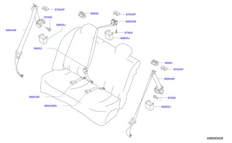 Nissan Versa Seat Belt Retractor Cover Seat Belt 87840 9Y000 BILL