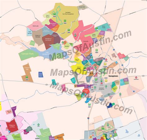 georgetown tx georgetown neighborhood map