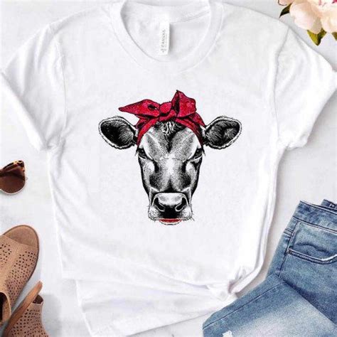 Heifer Cow Wearing Red Bandana Shirt Sand Creek Farm Red Bandana