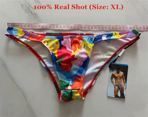 Mens Swim Briefs Low Waist Sexy Half Hips Bikini Beach Swimsuit Gay Bathing Suit EBay