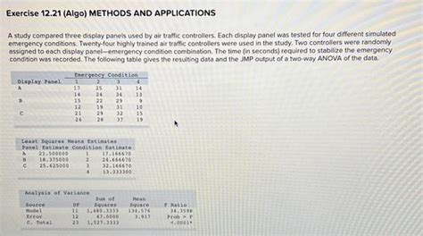 Solved D Make Pairwise Comparisons Of Display Panels A B