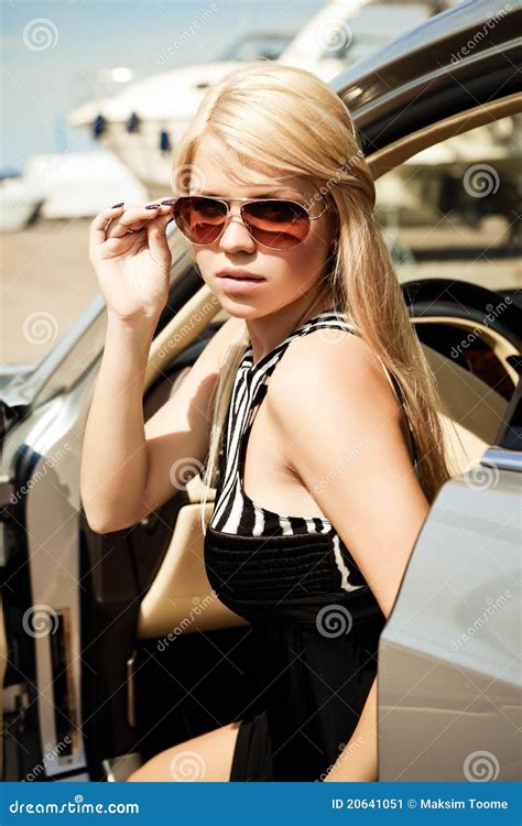 Car And Babe Stock Image Image Of Auto Cute Person