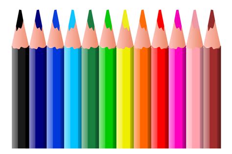 Coloured pencils animation - Openclipart